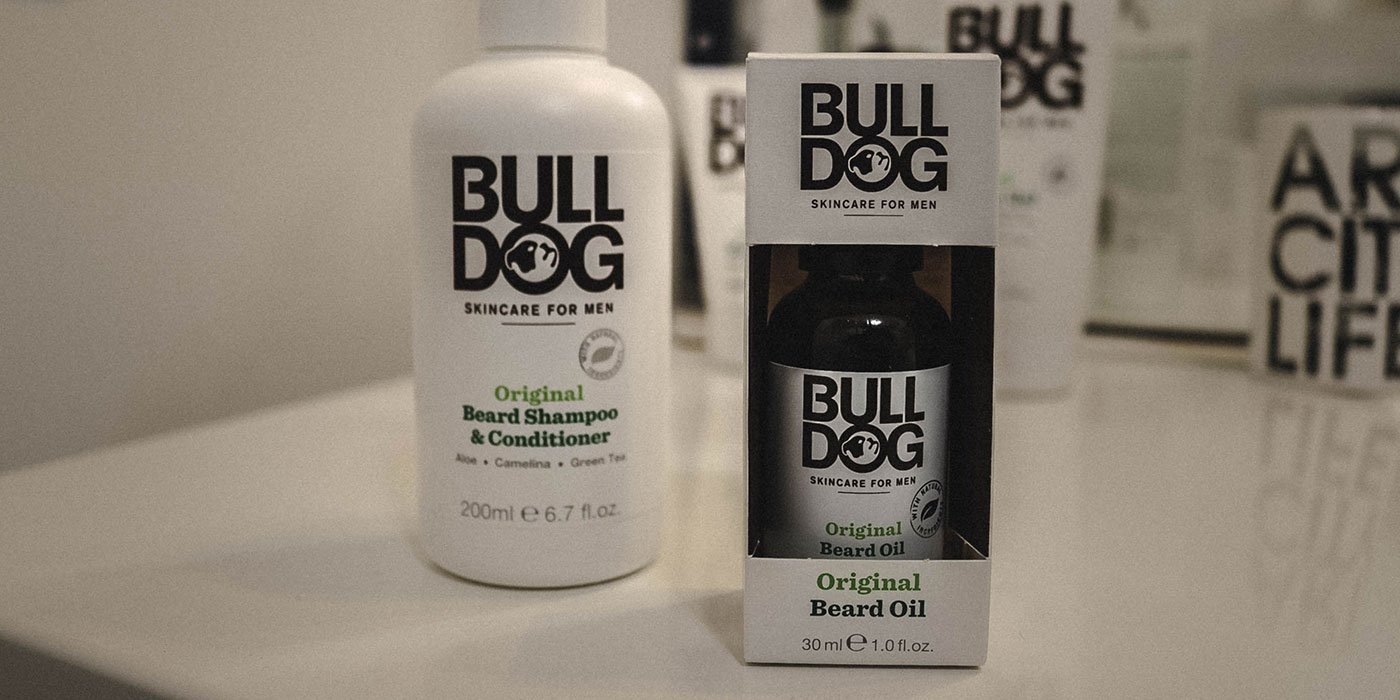 shampoing et huile de barbe bulldog