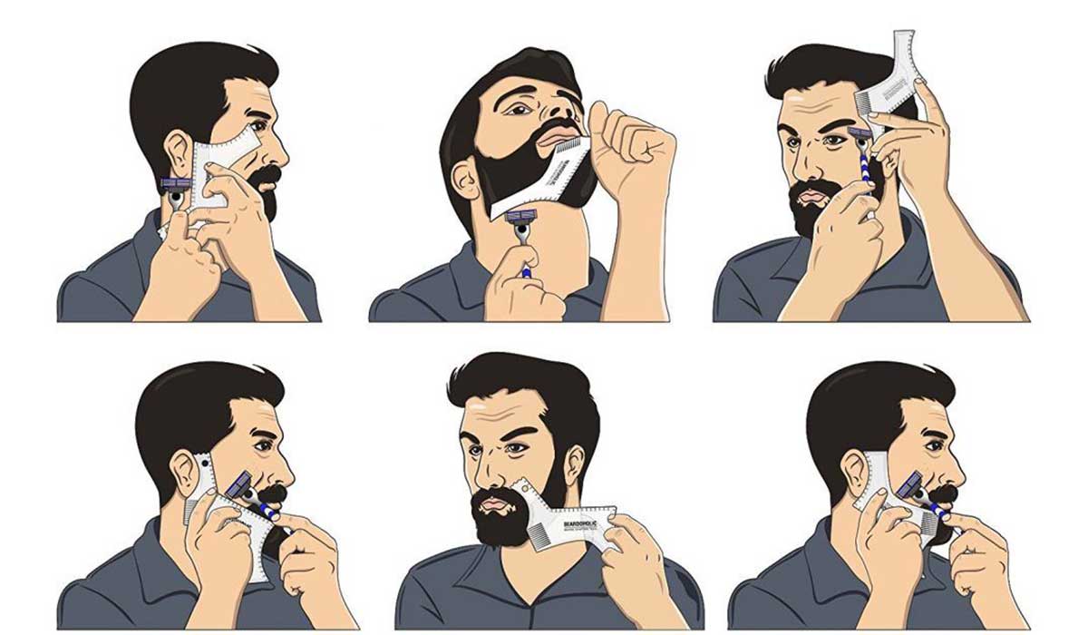 Comment se servir d'un pochoir barbe