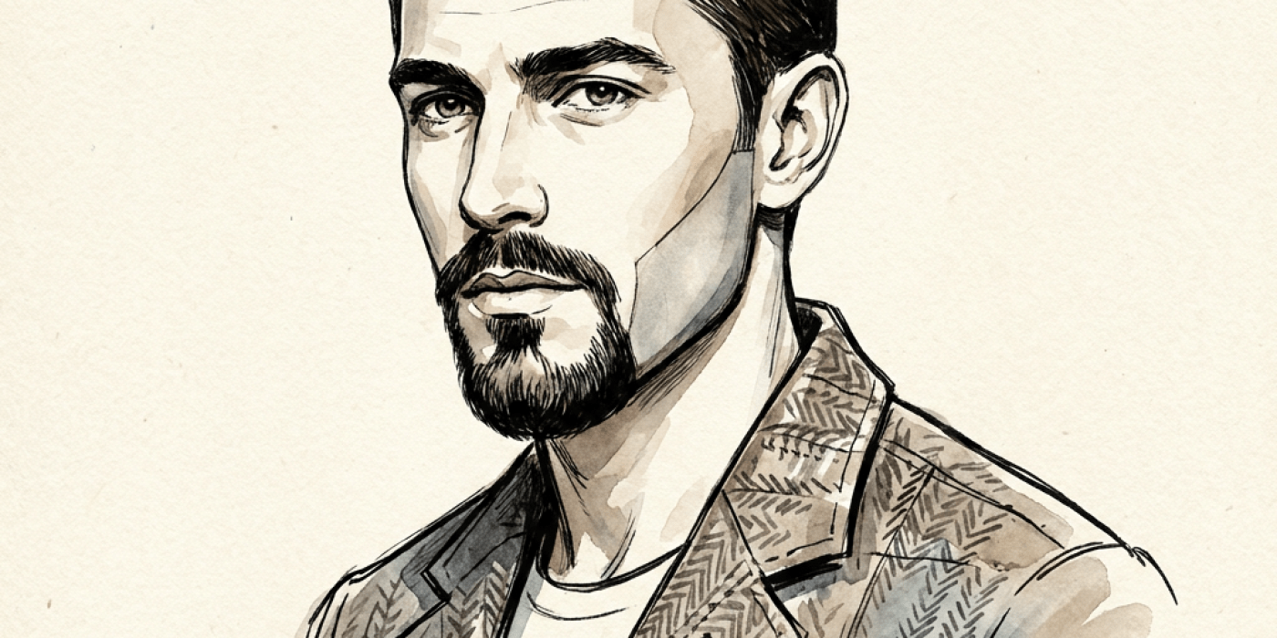 Illustration du style de barbe bouc