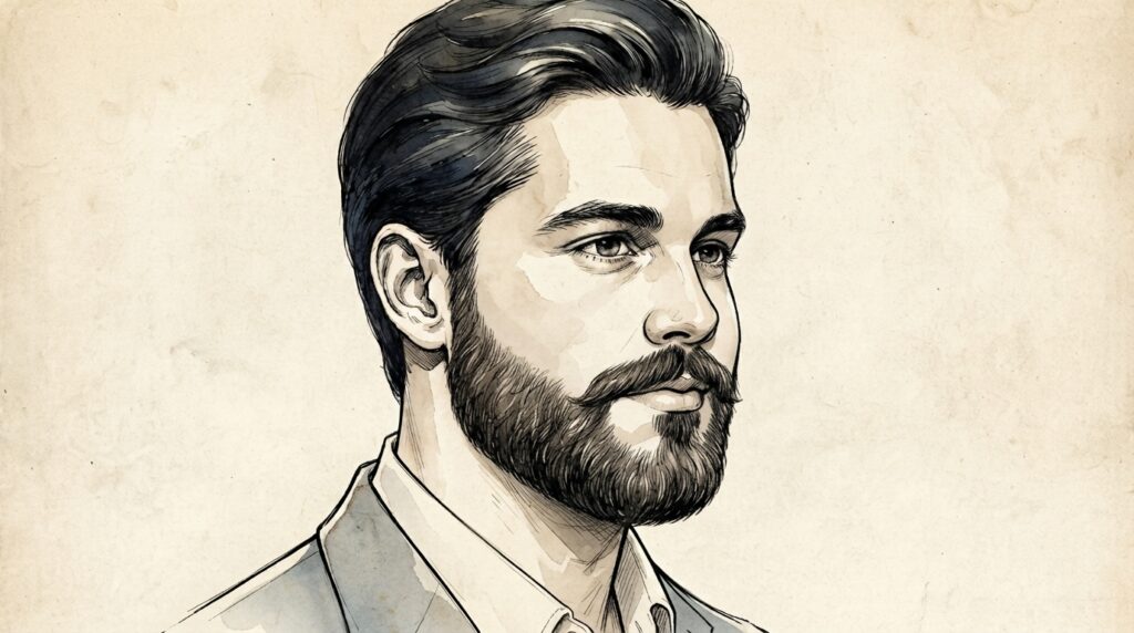 Barbe pour visage carré