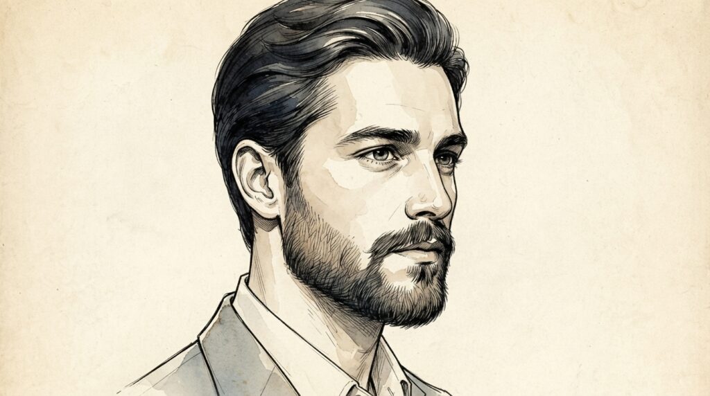barbe pour visage ovale