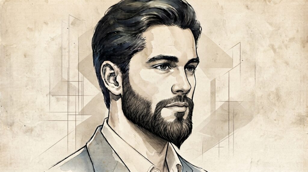 Barbe pour visage triangulaire